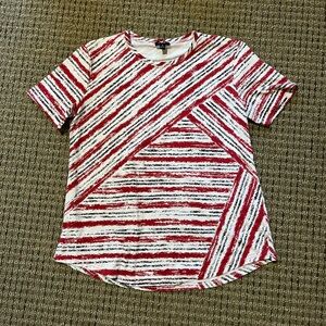 Red and Black Striped Tee